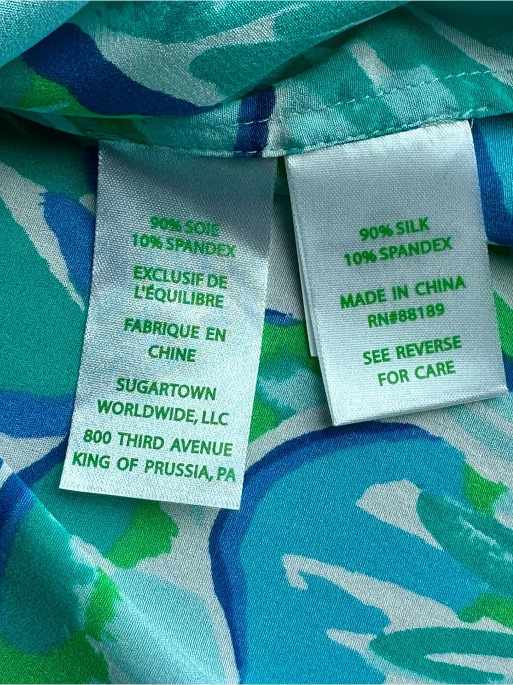 Lilly Pulitzer Delphine Stretch Silk Tunic Dress Agate Green Lazy River Floral M